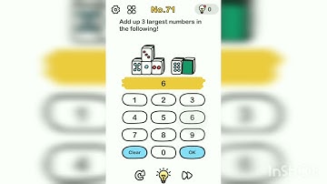 brain out. add up 3 largest numbers in the following.