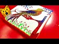 AMAZING💘HOW TO PAINT AN BEAUTIFUL BIRD ON CANVAS EP-1😱ABSTRACT PAINTING CHALLENGE FOR BEGINNERS