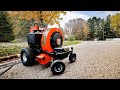 A COMPACT Leaf Blower That PACKS A PUNCH! BillyGoat P2000 Stand On Leaf Blower Demo