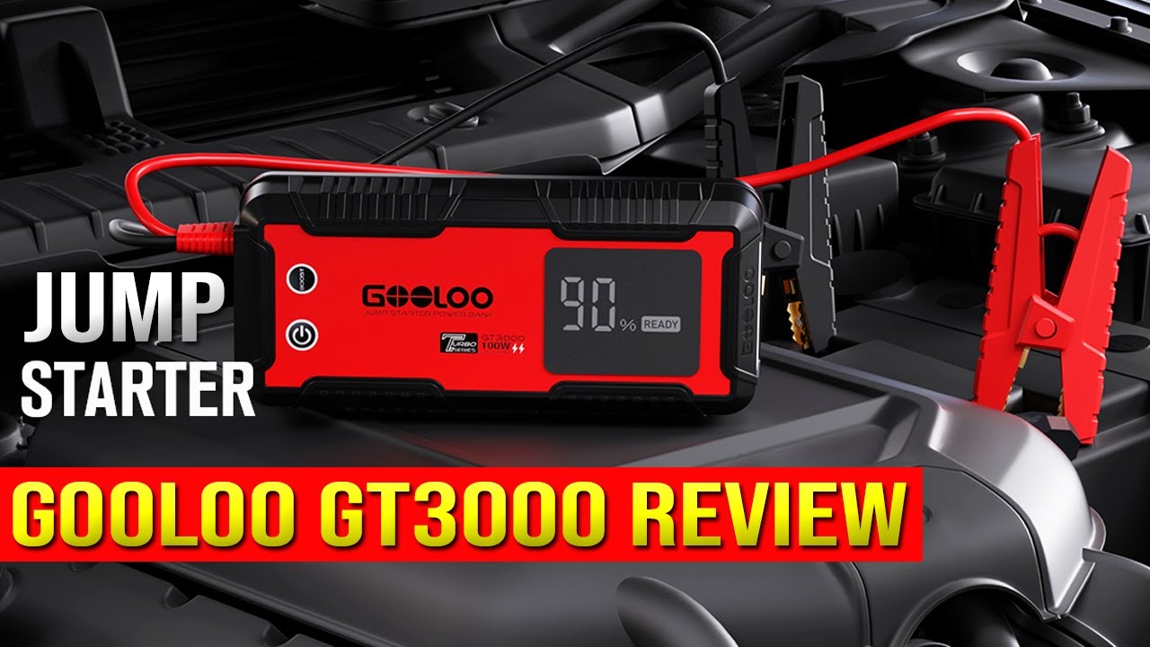 GT3000 Gooloo Jump Starter (3000A Peak, 22,800mAh Battery Booster