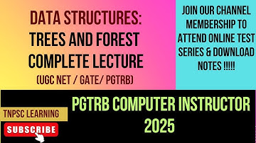 Data Structures :Trees and Forest  [PGTRB Computer Instructor] unit 4 (Part 4)