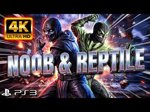 Play as Noob Saibot & Reptile в Mortal Kombat Komplete Edition on PS3 Expert in 4K