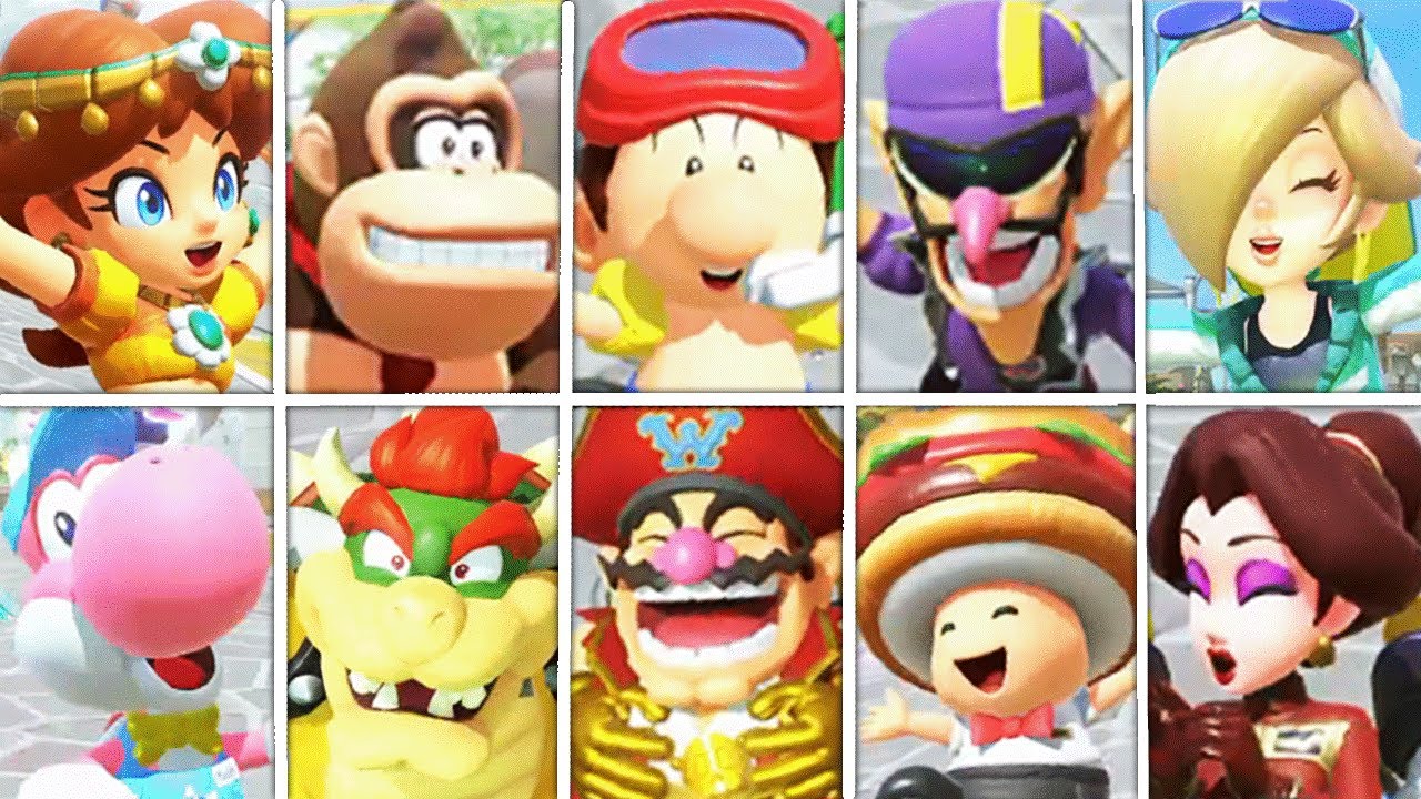 Mario Kart World - All Characters/Costumes Winning Animations (1st Place)