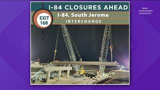 I-84 closing overnight in Jerome for bridge construction