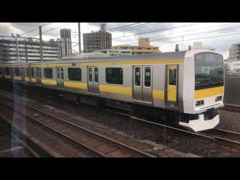 総武線・E231系500番台と並走（E217系快速の車内から）