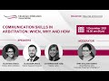 UAA Webinar: Communication skills in arbitration: when, why and how