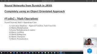 Neural Networks from Scratch in JAVA : Video#2 Matrix Functions Code#AI #NeuralNetwork #Java #OOPs