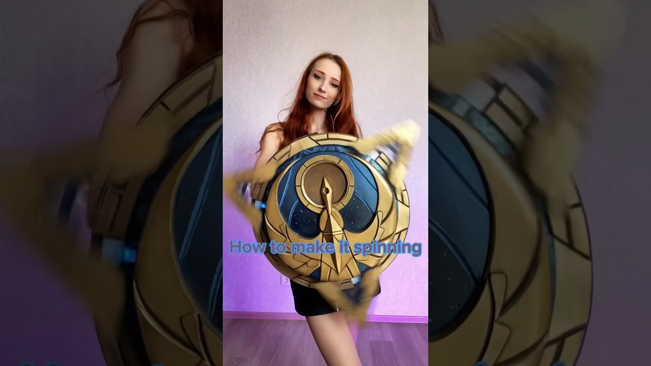 Easy and cheap way to make your shield spinning! #candace #cosplay #diycrafts #genshinimpact
