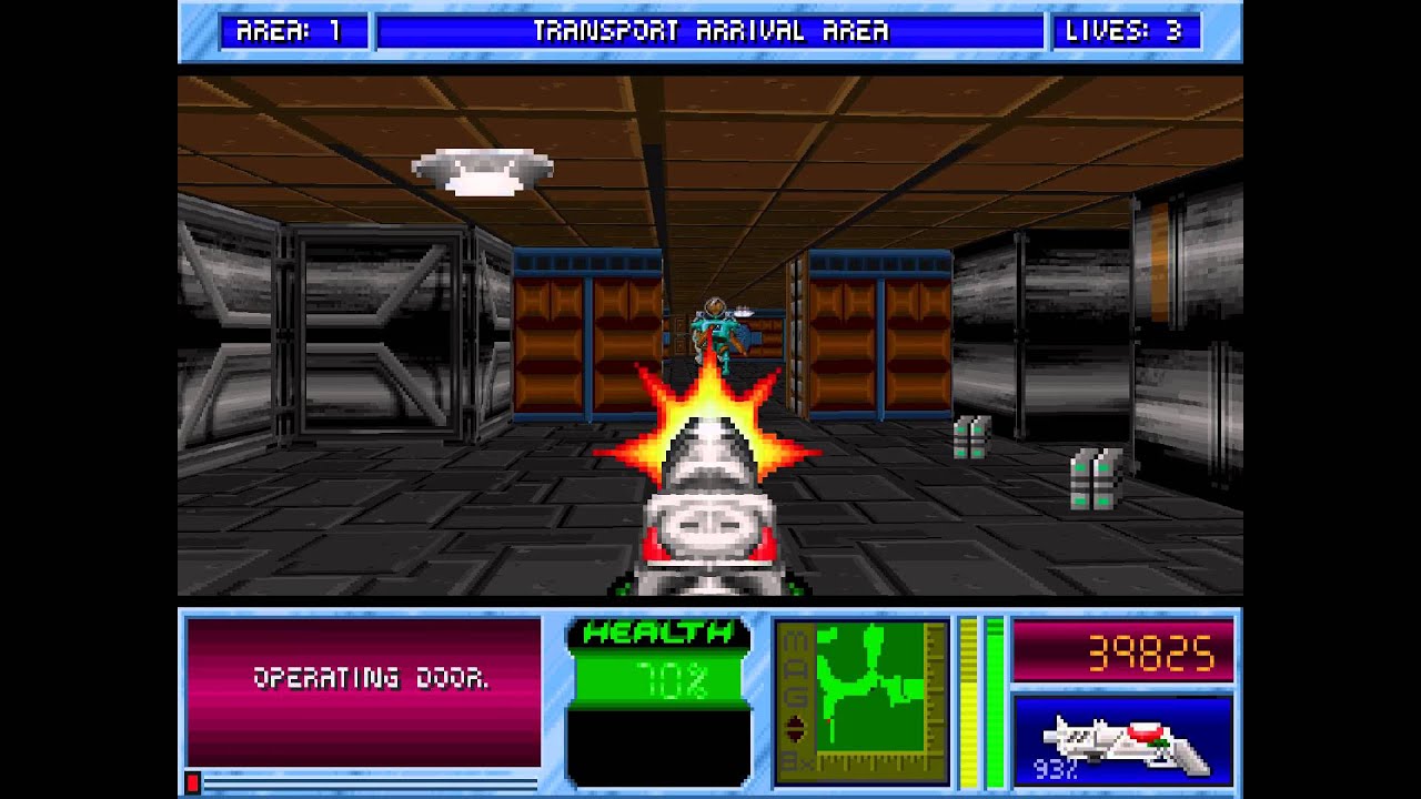 Blake Stone Planet Strike HD - Area 01 Transport Arrival Area - Veteran - All Secrets