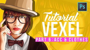 [ Photoshop Tutorial ] Vector Vexel Potrait - Part 6 ACC & CLOTHES