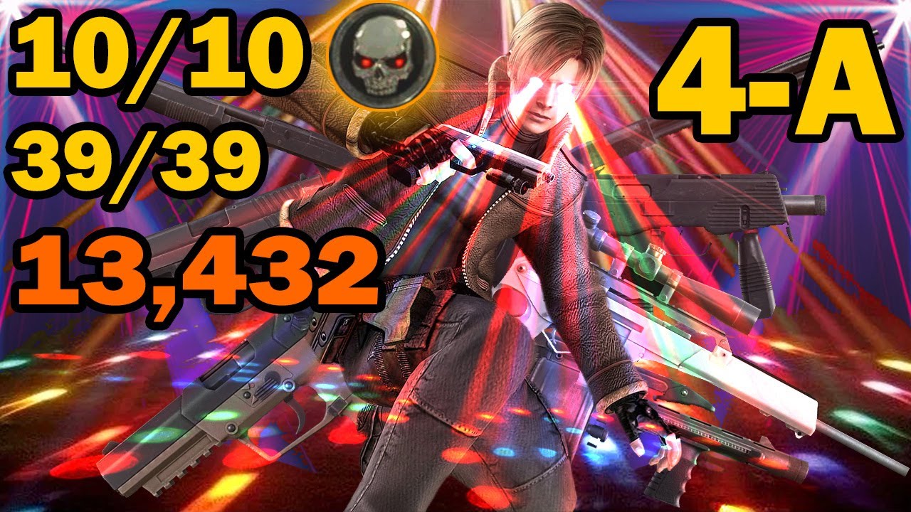 RE4 Remake Shooting Range 4A Punisher PERFECT SCORE ALL SKULLS