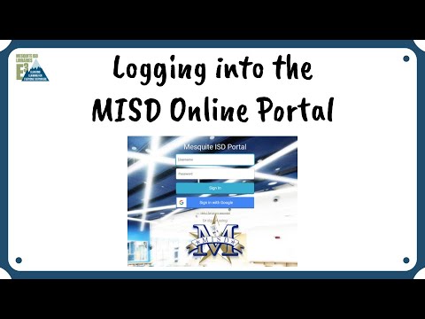 Logging into MISD Online Portal