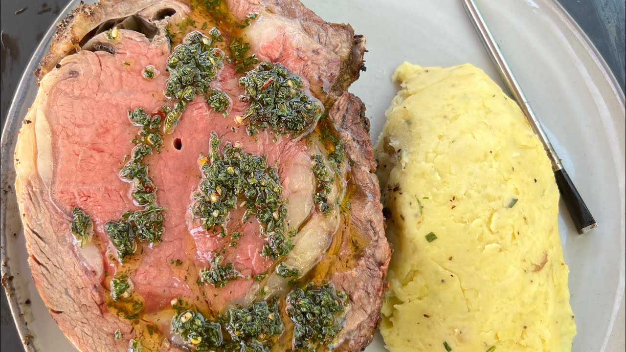 Open fire rotisserie prime rib YouTube