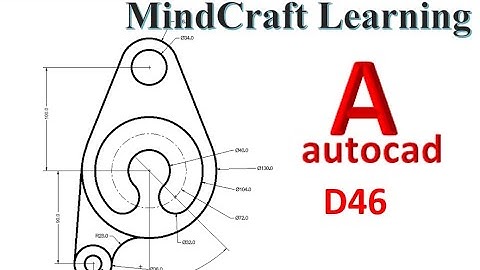 AutoCAD 2D Mechanical Drawing Practice Exercise D46 | Beginner Tutorial #automobile #autocad2d 