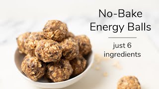 NOBAKE OATMEAL ENERGY BALLS | just 6 ingredients