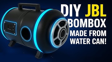 Homemade JBL Style Speaker Using 19L Water Can | DIY Bluetooth Partybox with Pixel LED
