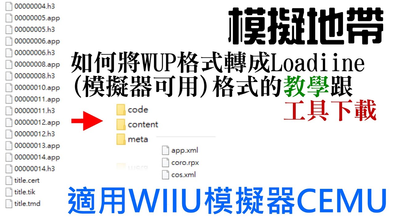 模擬地帶 WIIU模擬器 如何將WUP格式轉成Loadiine(模擬器可用)格式的教學跟工具下載 #Cdecrypt #Loadiine ...