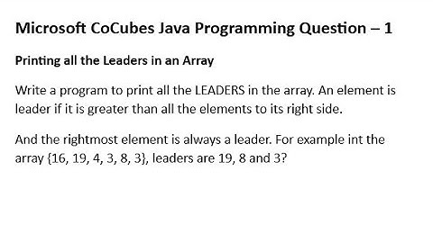 Microsoft CoCube Java Coding Question 1  #microsoft #java #coding #javatutorial #cocube