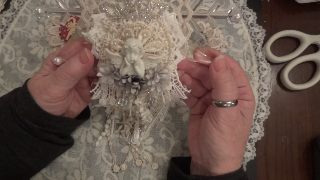 Christmas Ornaments from Vintage Curtains and Wall Hanging! - YouTube