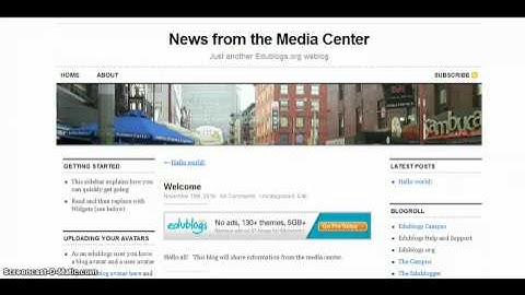 Creating a Blog with Edublogs