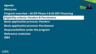NJ ZIP Vendor Application Webinar