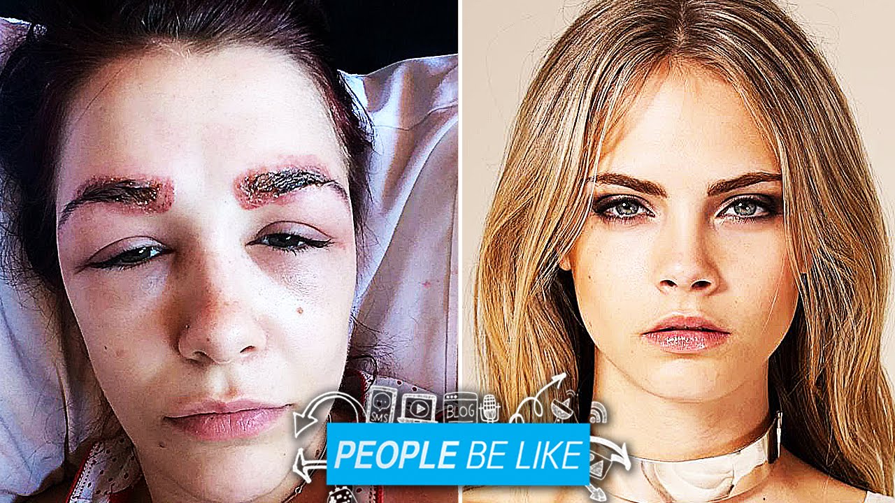 Teen Ruins Face To Look Like Cara Delevingne Youtube