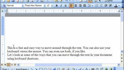 Word 2003 Tutorial Moving through Text Microsoft Training Lesson 2.7