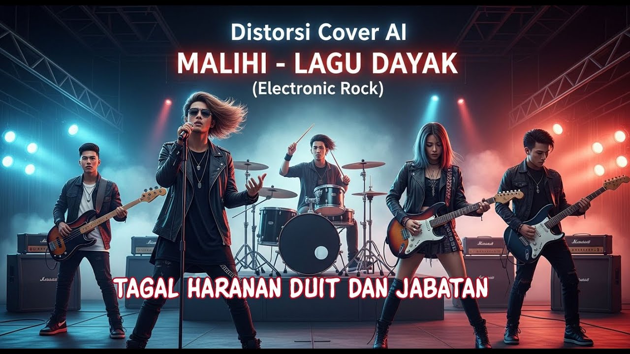 🔥 LAGU DAYAK VERSI ROCK!! Keren Banget 🔥 MALIHI – Lagu Dayak (Cover AI) | Distorsi Cover AI