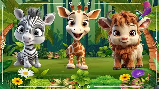 Cute Little Farm Animal Sounds - Otter, Horse, Pig, Dog, Cat, Giraffe, Zebra, Cow - Animal Videos