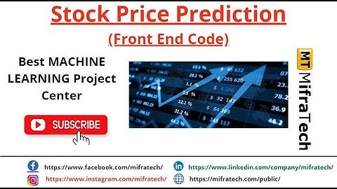Stock Price Prediction  (Front End Code) - Mifratech#bestmlproject#bestelproject#bestAIproject