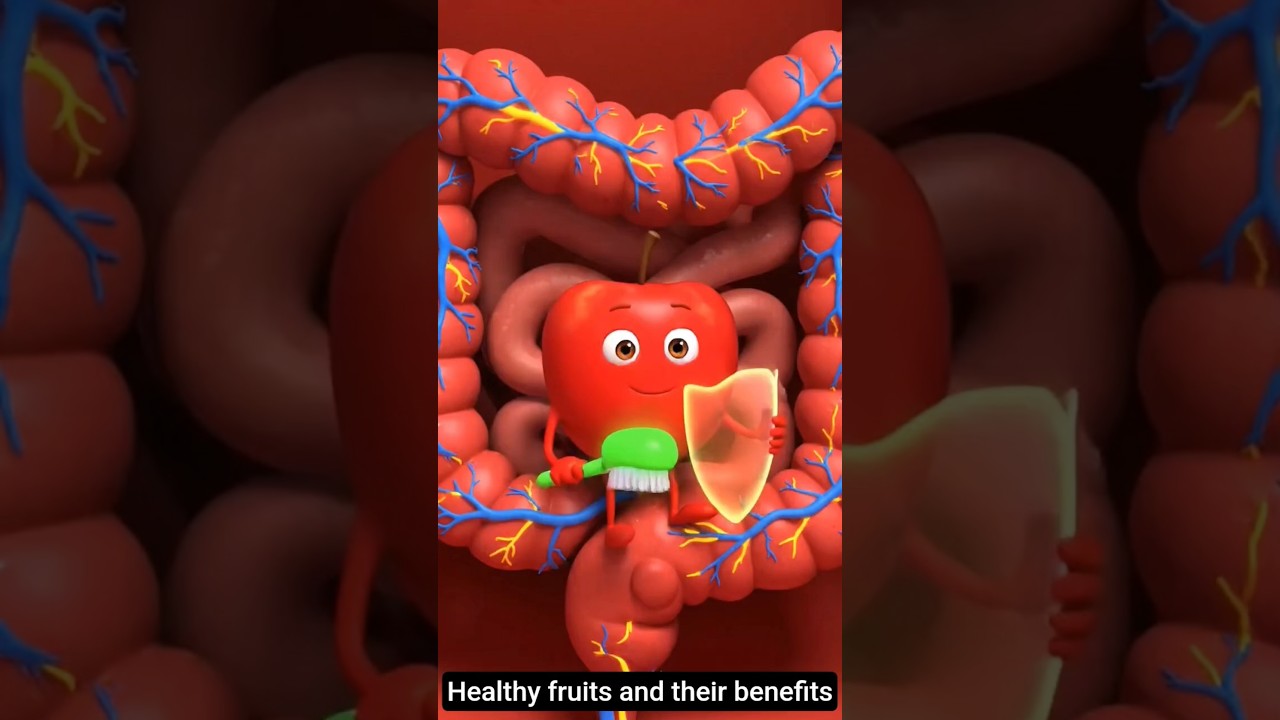 Talking Fruits Inside Human Body 🍎🥭🍌 | Healthy Food Animation in Hindi | Kids Learning Video