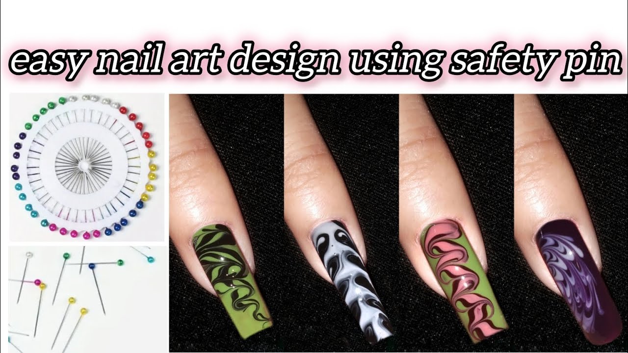 easy-nail-art-design-using-safety-pin-nailart-nails-trending-shorts