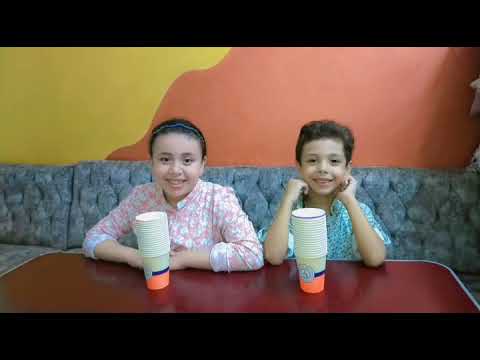 تحدى قلب الاكواب تحدى سرعه مع لوجى وعادل