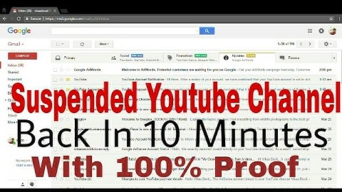 My Suspended YouTube Channel Back In 10 Minutes [100% Proof]