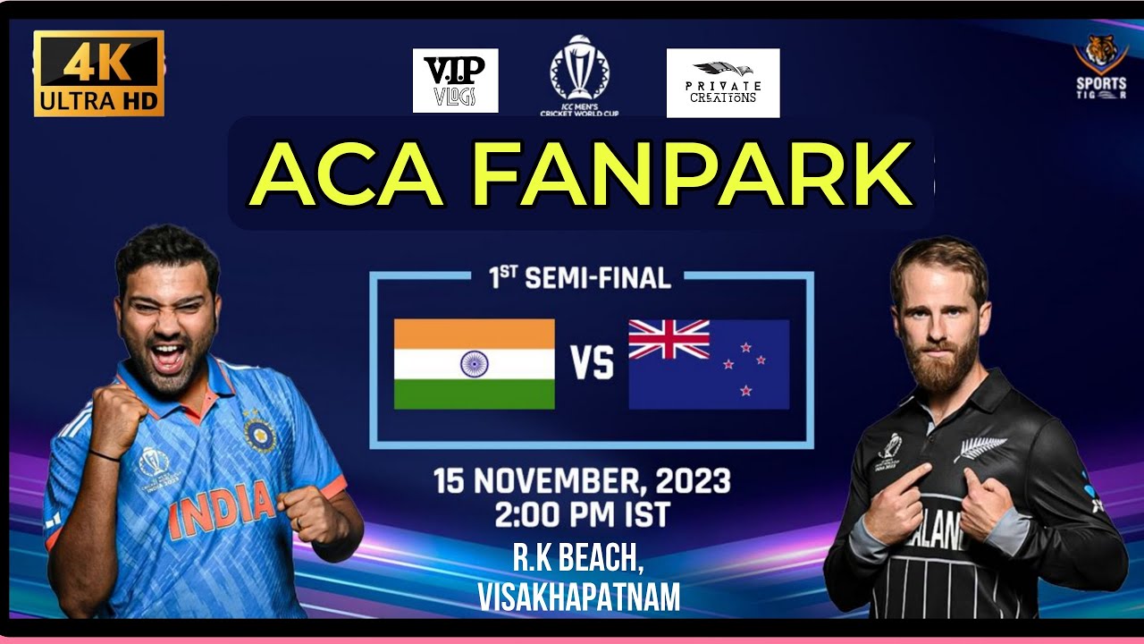IND vs NZ | Semi Final | ACA FANPARK (Vizag) experience | VIP VLOGS ...