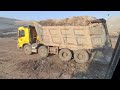 Volvo excavator machine Mitti cutting loading Volvo truck full loading 