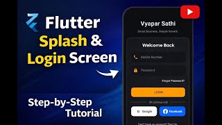 Flutter Splash Screen & Login UI | Real Project Work | Clean Architecture