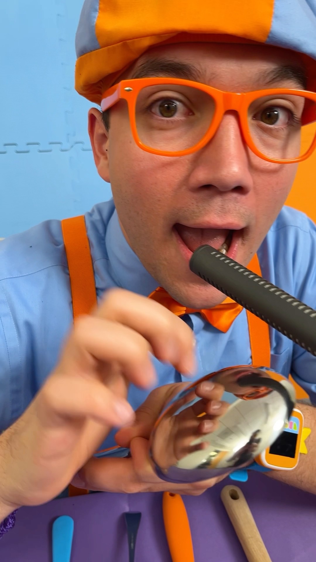 SHHH! It's Blippi's SPOON ASMR Challenge! #blippi #shorts