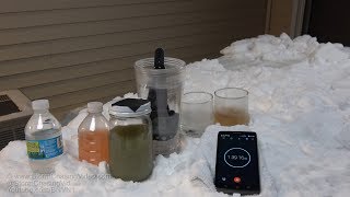 Sub Zero Extreme Cold Time Lapse Freezing Diesel Fuel, Vodka, Antifreeze & stuff