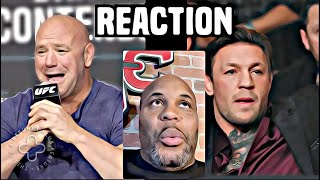 Dana White, Conor McGregor, DC:  Francis Ngannou vs Tyson Fury fight