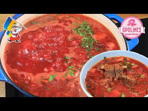 🇺🇦 ბორში, ყველაზე ხასხასა წითელი და არომატული 🍛 Borscht, Борщ