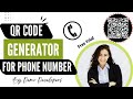 Phone Number QR Code With Logo | QR Code Generator App