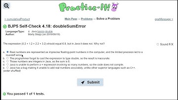 Java Practice It || 4.18 doubleSumError || basics, double