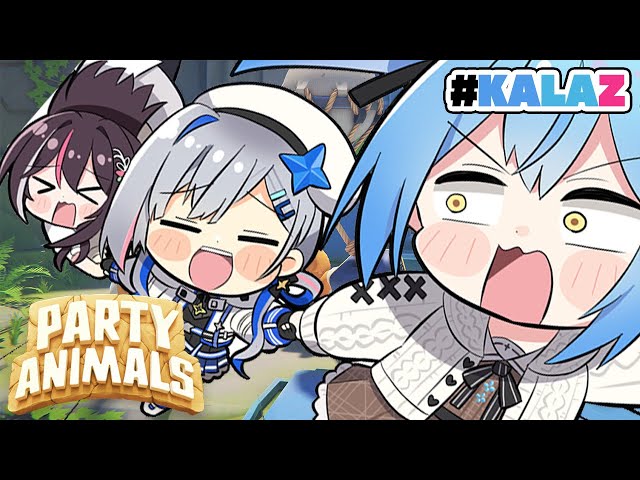 【Party Animals】#KALAZ からーず、動物になる。【ホロライブ / AZKi / 雪花ラミィ / 天音かなた】のサムネイル