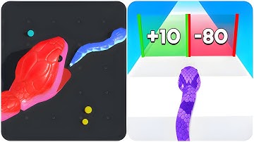 Snake Clash.io vs Snake Run Race 3D - (All Max Levels, Mobile Games)