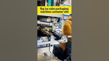 1kg ice cube fully automatic packaging machine customer site #icecubepackingmachine