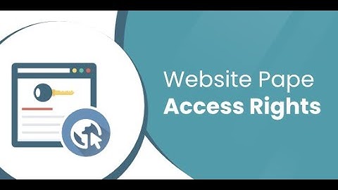 Odoo Apps - Website Page Access Rights | Odoo 15
