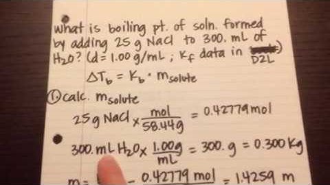 Boiling Point Elevation