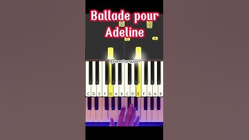 Thumbnail of Ballade pour Adeline | Piano Tutorial #shorts