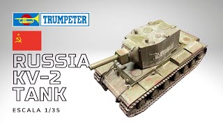 👍 Montamos el tanque ruso 🇷🇺 KV-2 de Trumpeter